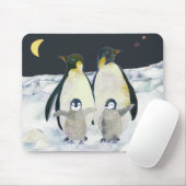 Pinguin Night in der Antarktis Mousepad (Mit Mouse)