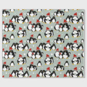 Pinguin Nightcap Wrapping Paper Geschenkpapier (Flach)