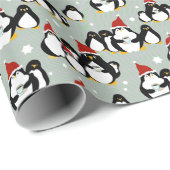 Pinguin Nightcap Wrapping Paper Geschenkpapier (Rolleneckpunkt)