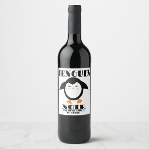 Pinguin Noir Weinetiketten Weinetikett