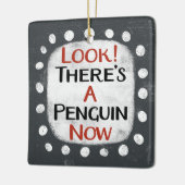 Pinguin Now-Ornament Keramikornament (Links)