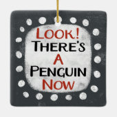 Pinguin Now-Ornament Keramikornament (Rückseite)