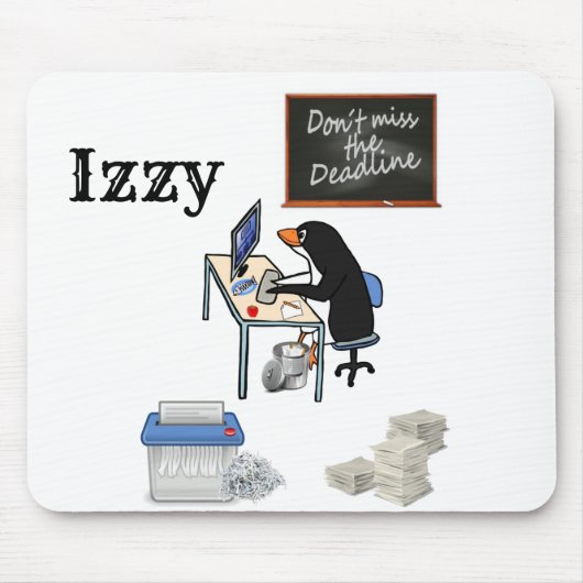 Pinguin Office Deadline Mouse Pad! Mousepad (Vorne)