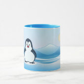 Pinguin on Frigid Landscape Design Kaffeemaschine  Tasse (Zentrum)