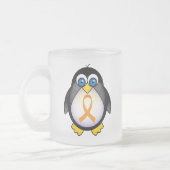 Pinguin-orange Band des Bewusstseins-Geschenks Mattglastasse (Links)