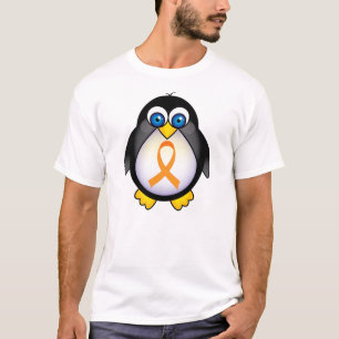 Pinguin-orange Band des Bewusstseins-Geschenks T-Shirt