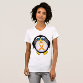 Pinguin-orange Band des Bewusstseins-Geschenks T-Shirt (Vorne ganz)