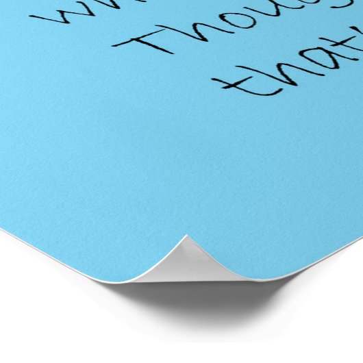 Pinguin Original Gedicht groß Poster (Ecke)