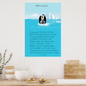 Pinguin Original Gedicht groß Poster (Küche)