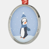 Pinguin Ornament Aus Metall (Links)