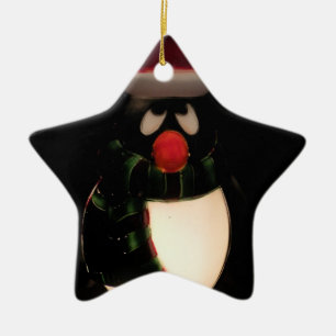 Pinguin-Ornamente - beidseitig Keramik Ornament