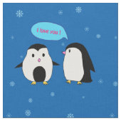 Pinguin-Paar-Gewebe Stoff (Nahaufnahme)