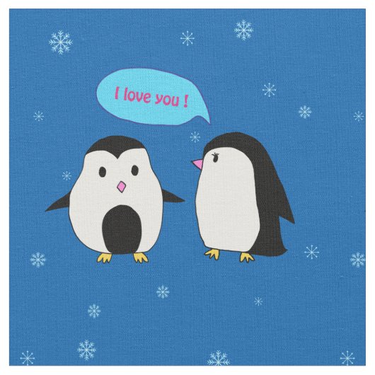 Pinguin-Paar-Gewebe Stoff (Nahaufnahme)