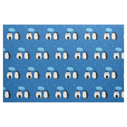 Pinguin-Paar-Gewebe Stoff (Fat Quarter (45,7 x 55,9 cm))