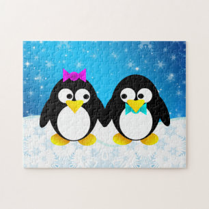 Pinguin-Paar Puzzle