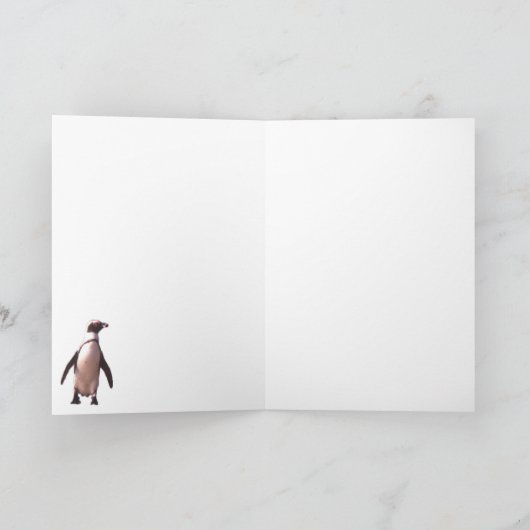 Pinguin-Paare auf der Strand Karte (Innenseite)