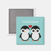 Pinguin-Paarmagnet Magnet (Vorderseite/Rückseite)