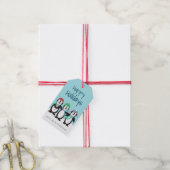Pinguin Pals Personalisierte Geschenketiketten Geschenkanhänger (Mit Garn)