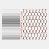 Pinguin, Panda, Bär und Streifen Frohe Weihnachten Geschenkpapier Set (Vorderseite 3)