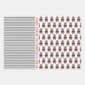 Pinguin, Panda, Bär und Streifen Frohe Weihnachten Geschenkpapier Set (Vorderseite 2)