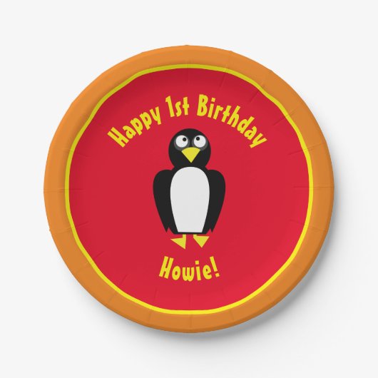 Pinguin Paper Teller Animal Birthday Party (Vorderseite)
