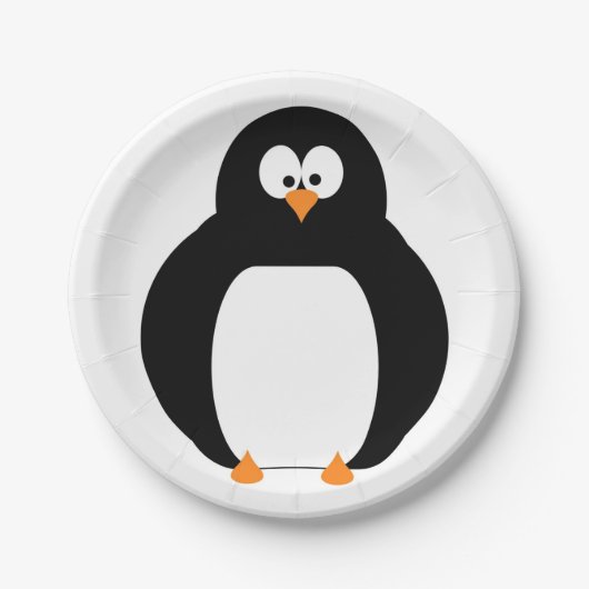 Pinguin-Papierplatte Pappteller (Vorderseite)
