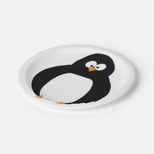 Pinguin-Papierplatte Pappteller