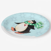 Pinguin Pappteller (Schrägansicht)