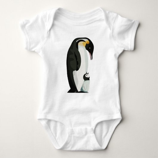 Pinguin Paradies and Chick Bonding Art Baby Strampler (Vorderseite)