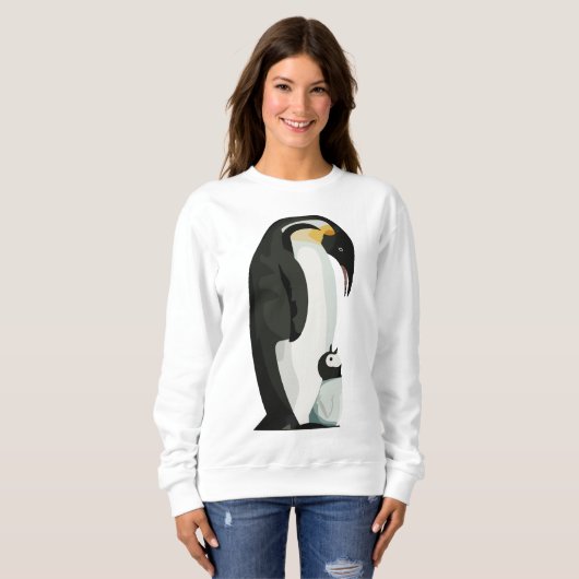 Pinguin Paradies and Chick Bonding Art Sweatshirt (Vorne ganz)