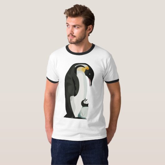 Pinguin Paradies and Chick Bonding Art T-Shirt (Vorne ganz)