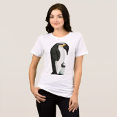 Pinguin Paradies and Chick Bonding Art Tri-Blend Shirt (Vorderseite voll)
