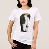 Pinguin Paradies and Chick Bonding Art Tri-Blend Shirt (Vorderseite)