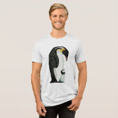Pinguin Paradies and Chick Bonding Art Tri-Blend Shirt (Vorderseite voll)