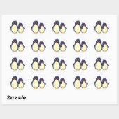 Pinguin Paradise Runder Aufkleber (Blatt)