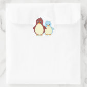Pinguin Paradise Runder Aufkleber (Tasche)