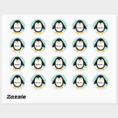 Pinguin Party Danke Stickers (Blatt)