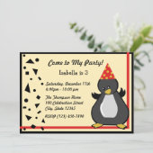 Pinguin-Party Einladung (Stehend Vorderseite)