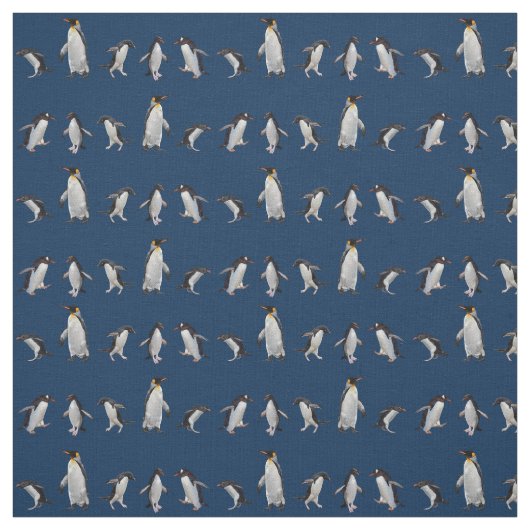 Pinguin Party Fabric (Marine) Stoff (Muster)
