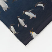 Pinguin Party Fleece Blanket (Dark Blue Mix) (Ecke)