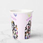 Pinguin Party Paper Cups - Benutzerdefinierter Tex Pappbecher (Links)