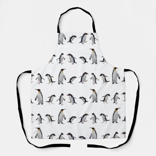 Pinguin-Party überall über Print-Schürze Schürze (Vorderseite)
