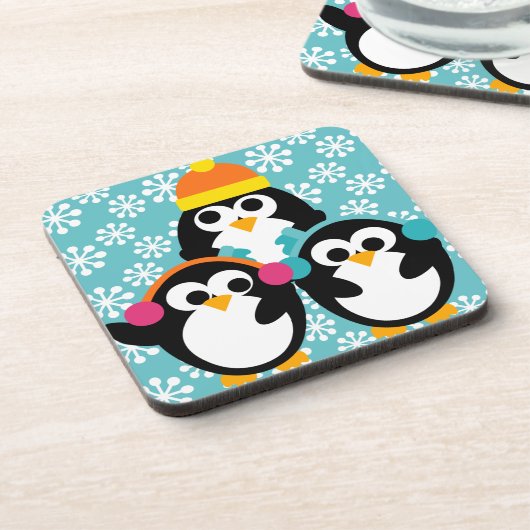 Pinguin Party Untersetzer (Linke Seite)