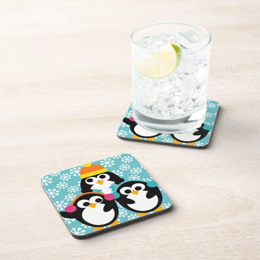 Pinguin Party Untersetzer (Rechte Seite)