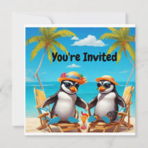 Pinguin Party "You re Invited"
