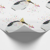 Pinguin Partying - Tiere mit Party Geschenkpapier (Ecke)