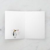 Pinguin Partying - Tiere mit Party Karte (Innenseite)