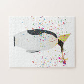Pinguin Partying - Tiere mit Party Puzzle (Horizontal)