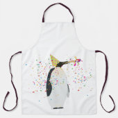 Pinguin Partying - Tiere mit Party Schürze (Vorderseite)