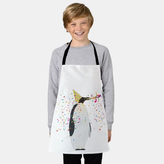 Pinguin Partying - Tiere mit Party Schürze (Getragen)
